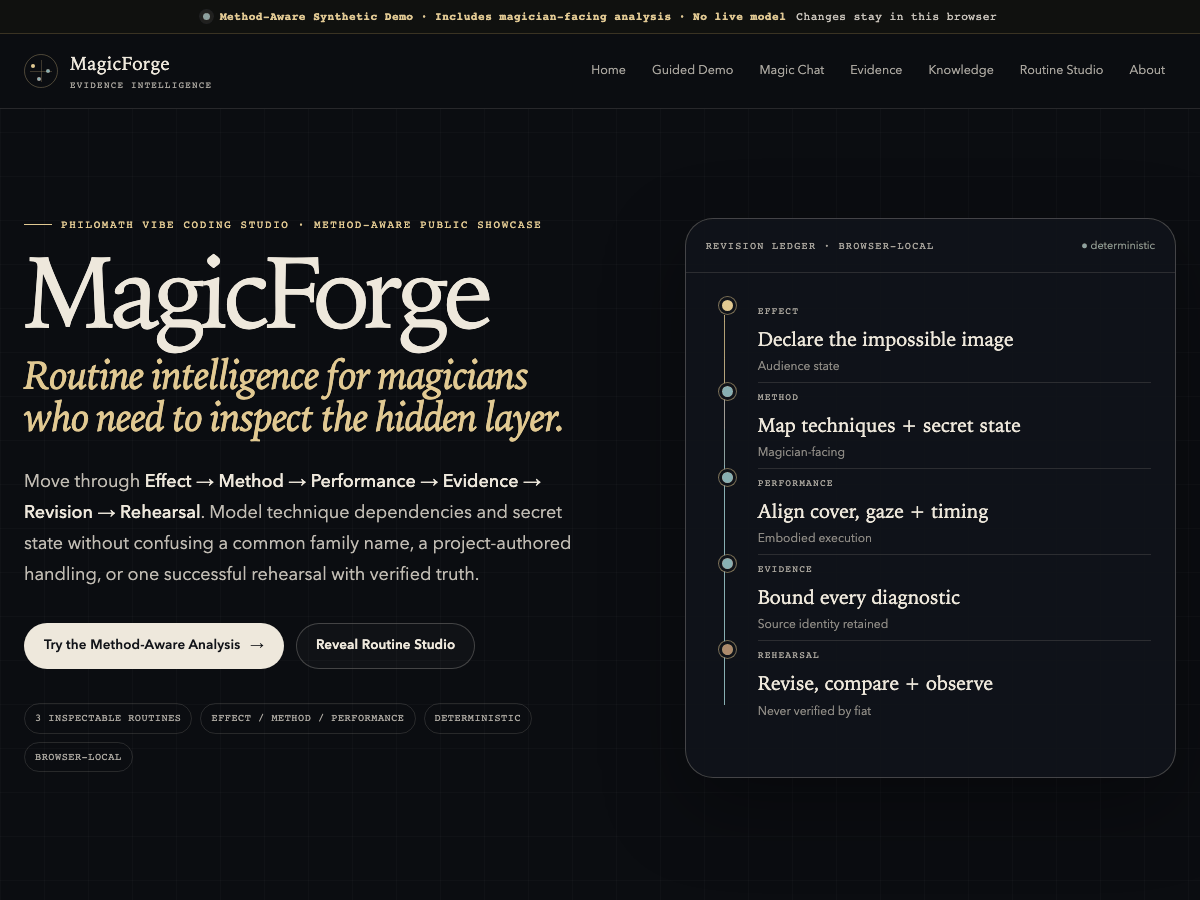 Screenshot of MagicForge