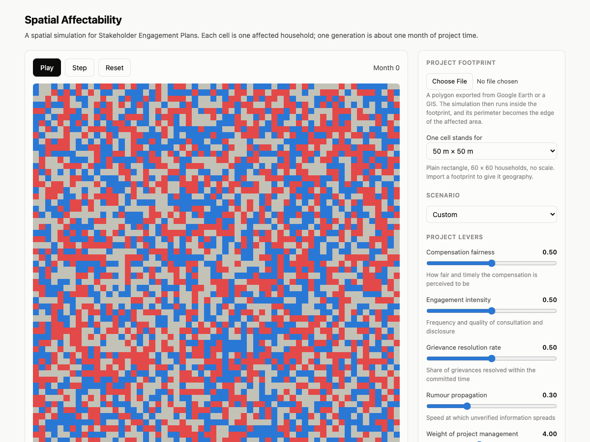 Screenshot of Spacial Affectability