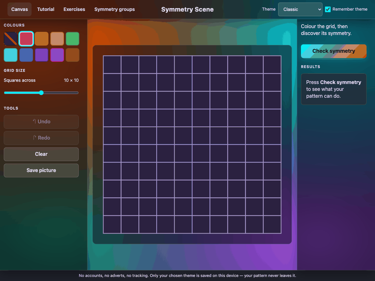 Screenshot of Symmetry Scene